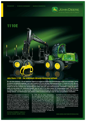 Šumski specijalni traktori John Deere 1110 E
