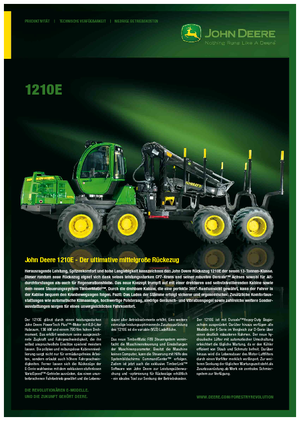 Šumski specijalni traktori John Deere 1210 E