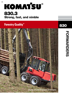 Šumski specijalni traktori Komatsu 830.3