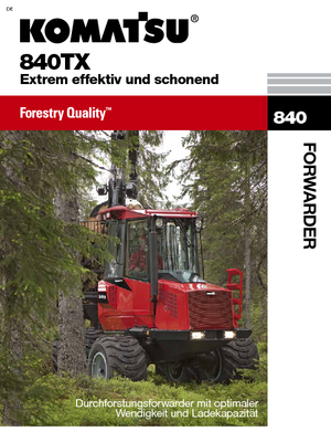 Šumski specijalni traktori Komatsu 840 TX