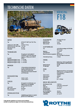 Šumski specijalni traktori Rottne F 18