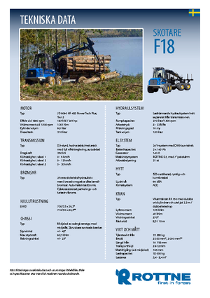 Šumski specijalni traktori Rottne F 18