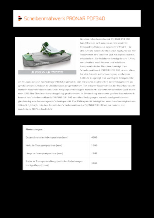 Prednje montirane kosilice - disk bez kondicionera Pronar PDF 340