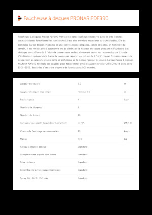 Prednje montirane kosilice - disk bez kondicionera Pronar PDF 390