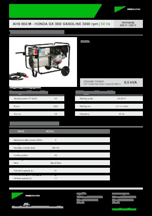Benzinski generatori struje INMESOL AHS 650-M