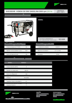 Benzinski generatori struje INMESOL AHS 650-M