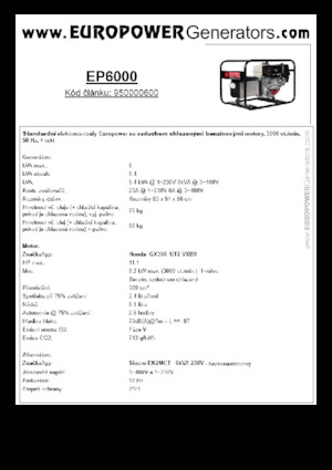 Benzinski generatori struje Europower EP6000 (S)