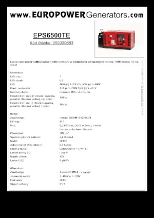Benzinski generatori struje Europower EPS6500TE (S)