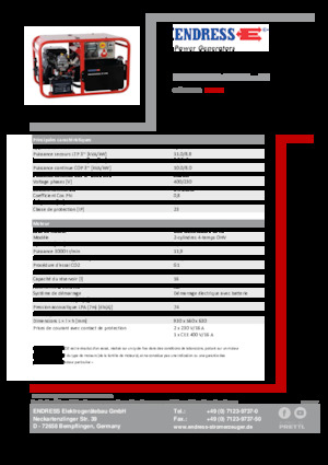 Benzinski generatori struje Endress ESE 1006 DBS-GT ES 