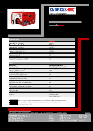 Benzinski generatori struje Endress ESE 1006 DHG-GT ES ISO Duplex