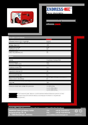Benzinski generatori struje Endress ESE 1006 HG-GT ES ISO Duplex