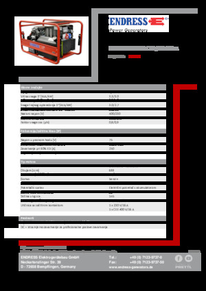 Benzinski generatori struje Endress ESE 1006 SDHS-DC ES / 30-300 A
