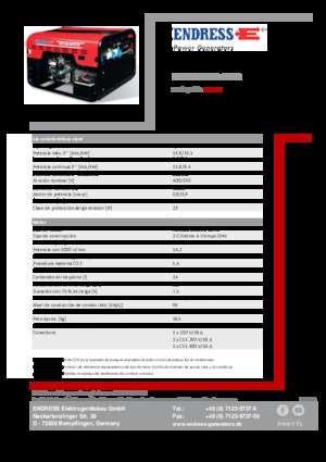 Benzinski generatori struje Endress ESE 1206 DHS-GT ES