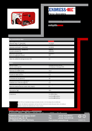 Benzinski generatori struje Endress ESE 1306 DHG-GT ES ISO Duplex