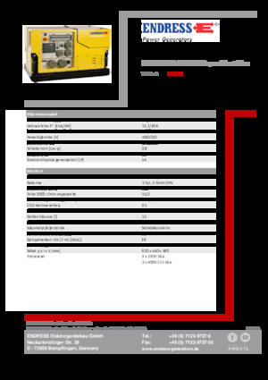Benzinski generatori struje Endress ESE 1308 DBG ES DIN Super Silent Plus