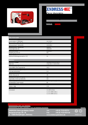 Benzinski generatori struje Endress ESE 1506 DHG-GT ES ISO Duplex