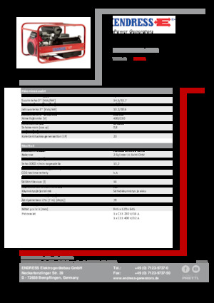 Benzinski generatori struje Endress ESE 1506 DHS-GT ES 