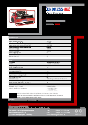 Benzinski generatori struje Endress ESE 1506 DHS-GT ES 