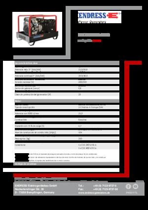 Benzinski generatori struje Endress ESE 2006 DBS-GT ES 