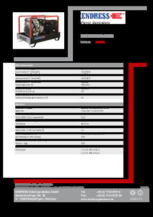 Benzinski generatori struje Endress ESE 2006 DBS-GT ES 