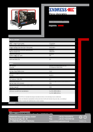 Benzinski generatori struje Endress ESE 2006 DBS-GT ES 