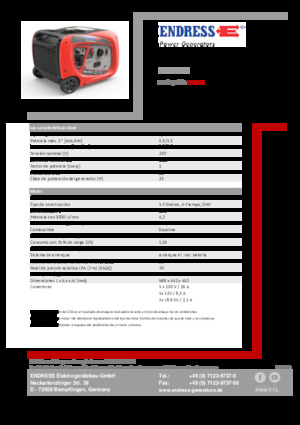Benzinski generatori struje Endress ESE 3000i