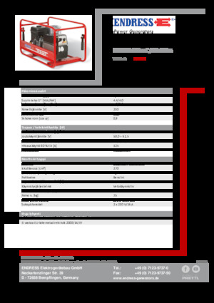 Benzinski generatori struje Endress ESE 404 SHS-AC / 30-180 A 