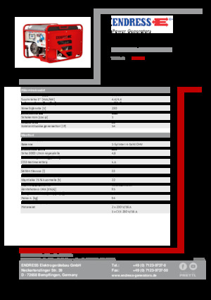 Benzinski generatori struje Endress ESE 406 HG-GT ISO Duplex