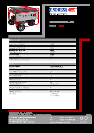 Benzinski generatori struje Endress ESE 606 DHS-GT
