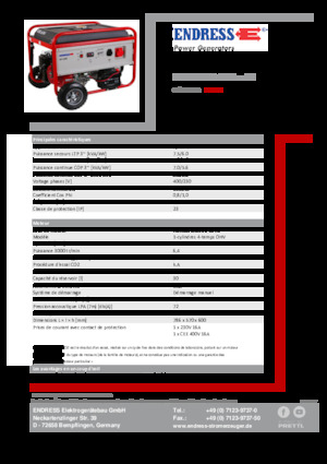 Benzinski generatori struje Endress ESE 606 DHS-GT