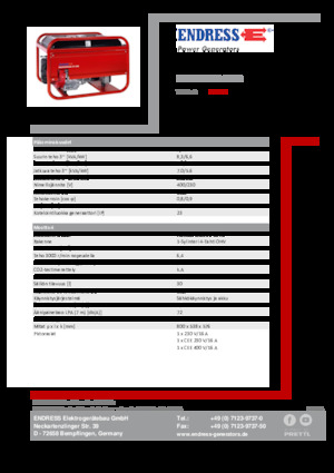 Benzinski generatori struje Endress ESE 606 DHS-GT ES