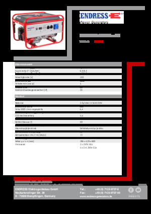 Benzinski generatori struje Endress ESE 606 HS-GT ES