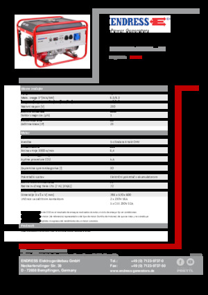 Benzinski generatori struje Endress ESE 606 HS-GT ES