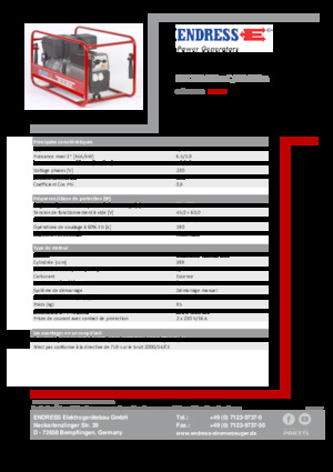 Benzinski generatori struje Endress ESE 704 SHS-AC / 60-200 A 