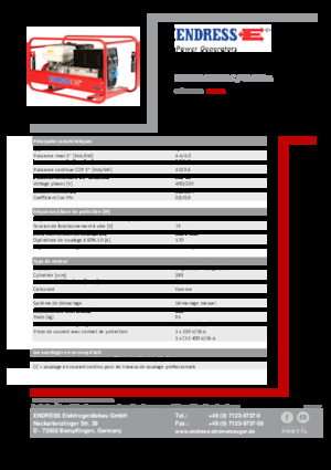Benzinski generatori struje Endress ESE 804 SDHS-DC / 40-220 A