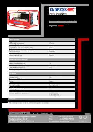 Benzinski generatori struje Endress ESE 804 SDHS-DC / 40-220 A