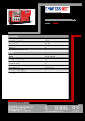 Benzinski generatori struje Endress ESE 908 DBG ES ISO Duplex Silent