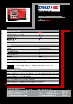 Benzinski generatori struje Endress ESE 908 DBG ES ISO Duplex Silent