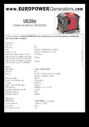 Benzinski generatori struje Europower EU30is