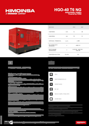 Benzinski generatori struje HIMOINSA HGO-40 T6 NG