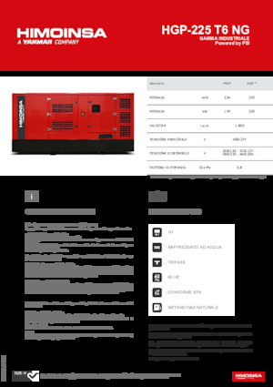 Benzinski generatori struje HIMOINSA HGP-225 T6 NG