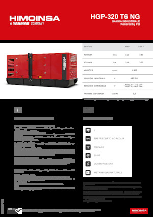 Benzinski generatori struje HIMOINSA HGP-320 T6 NG