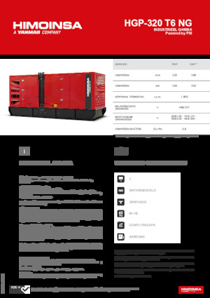 Benzinski generatori struje HIMOINSA HGP-320 T6 NG