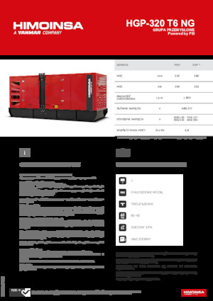 Benzinski generatori struje HIMOINSA HGP-320 T6 NG