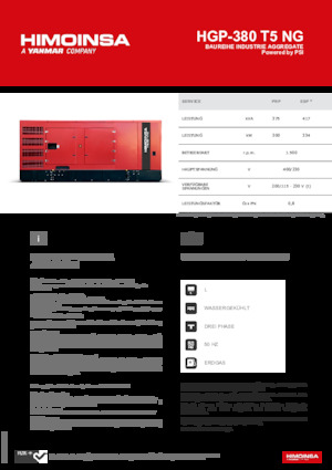 Benzinski generatori struje HIMOINSA HGP-380 T5 NG