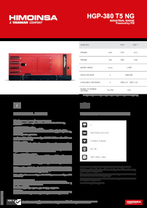Benzinski generatori struje HIMOINSA HGP-380 T5 NG