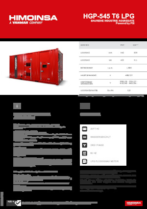 Benzinski generatori struje HIMOINSA HGP-545 T6 LPG