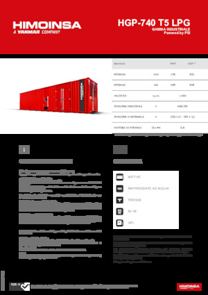 Benzinski generatori struje HIMOINSA HGP-740 T5 LPG