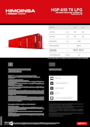 Benzinski generatori struje HIMOINSA HGP-855 T6 LPG