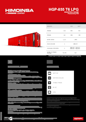 Benzinski generatori struje HIMOINSA HGP-855 T6 LPG